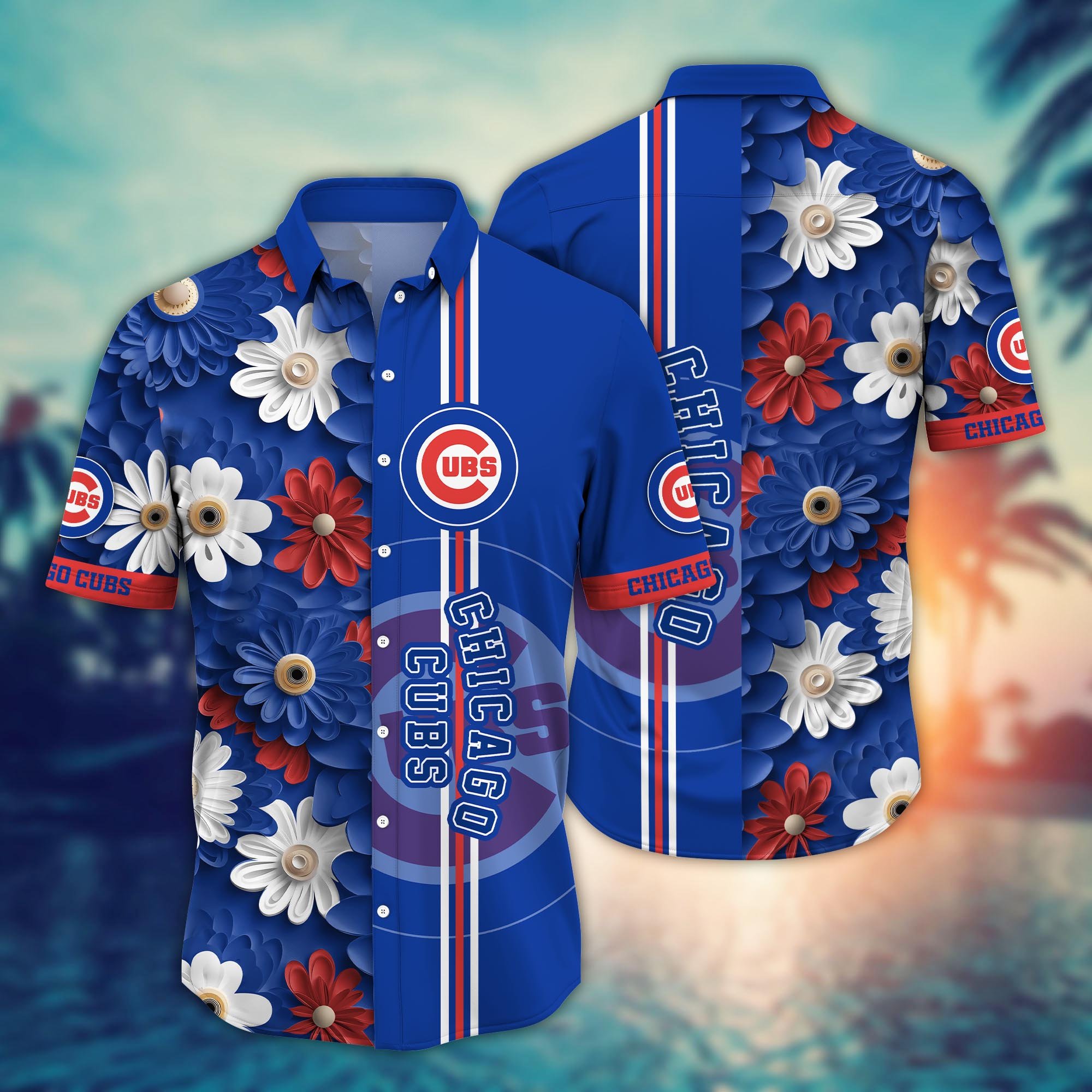 Chicago Cubs Flower Hawaii Shirt And Tshirt For Fans, Summer Football Shirts NA49574